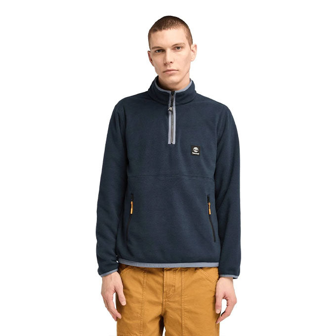 Timberland 1/4 Zip Fleece Erkek Dark Sapphıre Sweatshırt -  Polar