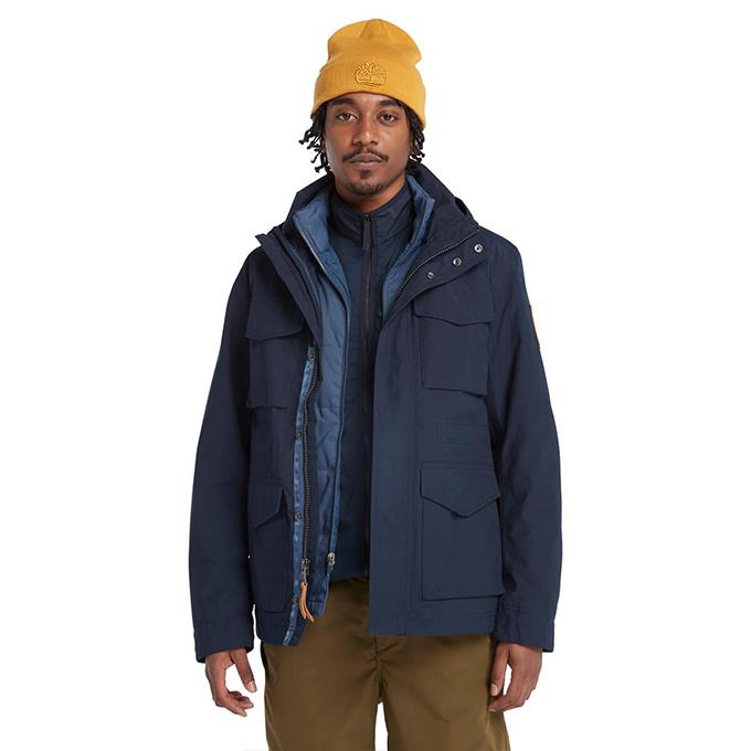 Timberland Abington Wr 3İn1 Field Erkek Dark Sapphıre Ceket - Mont
