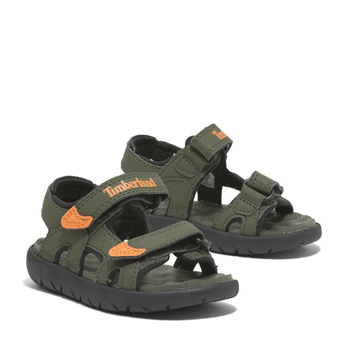 Timberland Backstrap Çocuk Sandalet - Yeşil-Siyah