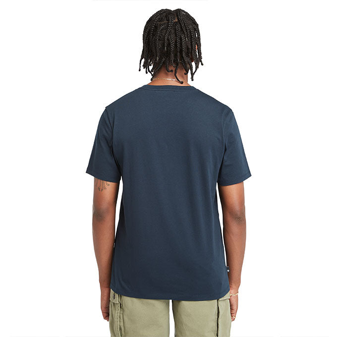 Timberland Camo Linear Logo Short Sleeve Safir Erkek T-Shirt