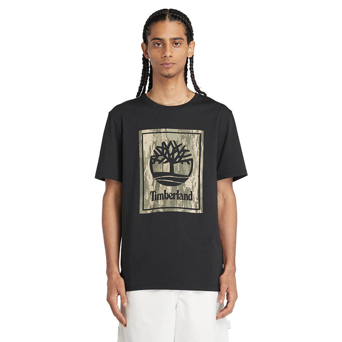 Timberland Camo Short Sleeve Siyah Erkek T-Shirt
