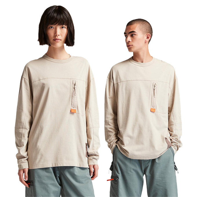 Timberland Ek+ Ls Tee Bej Erkek Sweatshirt