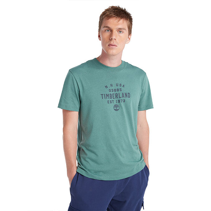 Timberland Front Graphic Short Sleeve Yeşil Erkek T-Shirt