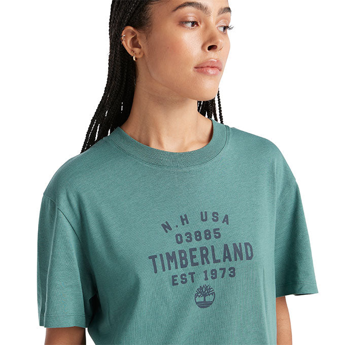Timberland Front Graphic Short Sleeve Yeşil Erkek T-Shirt