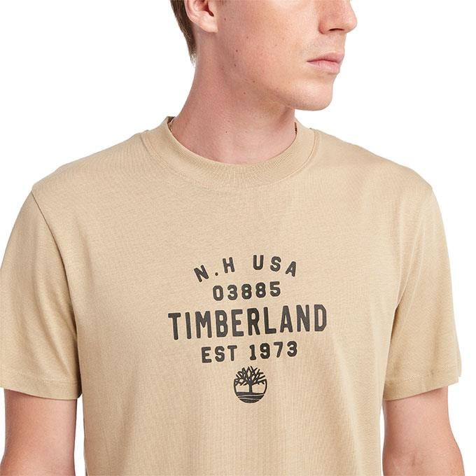 Timberland Front Graphic Short Sleeve Beyaz Erkek T-Shirt