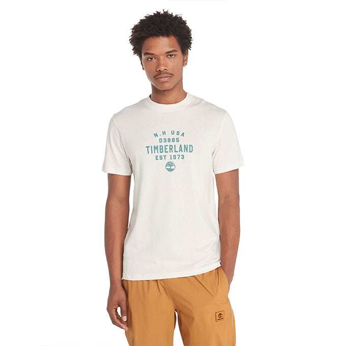 Timberland Front Graphic Short Sleeve Beyaz Erkek T-Shirt