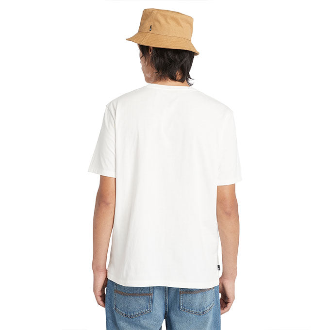 Timberland Garment Dye Logo Graphic Beyaz Erkek T-Shirt