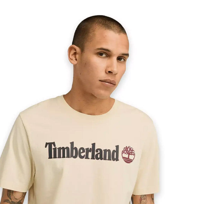 Timberland Kennebec River Linear Logo Bej Erkek T-Shirt