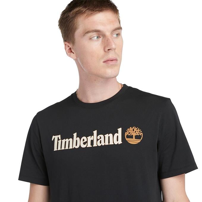 Timberland Kennebec River Linear Logo Siyah Erkek T-Shirt