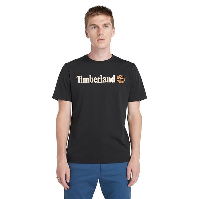 Timberland Kennebec River Linear Logo Siyah Erkek T-Shirt