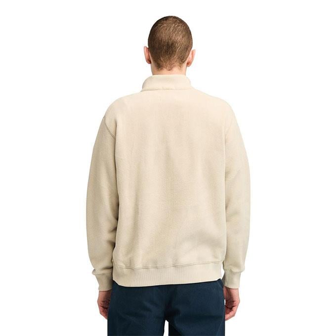 Timberland Polartec Linear Logo 1/4 Zıp Fleecez Bej Erkek Polar