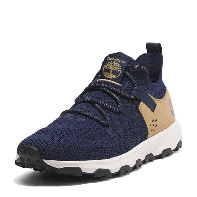 Timberland Low Lace Up Erkek Dark Blue Knıt Outdoor Ayakkabı