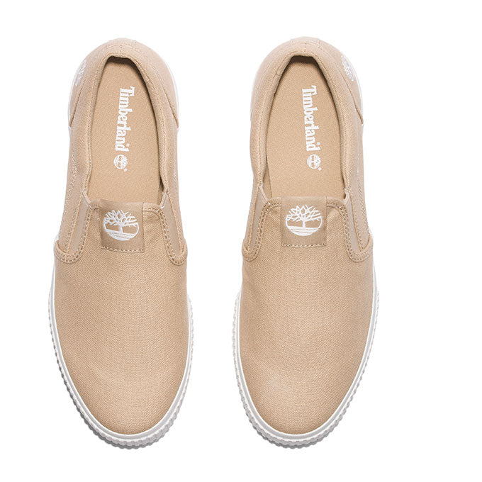 Timberland Low Slıp On Erkek Lıght Beıge Canvas Sneaker