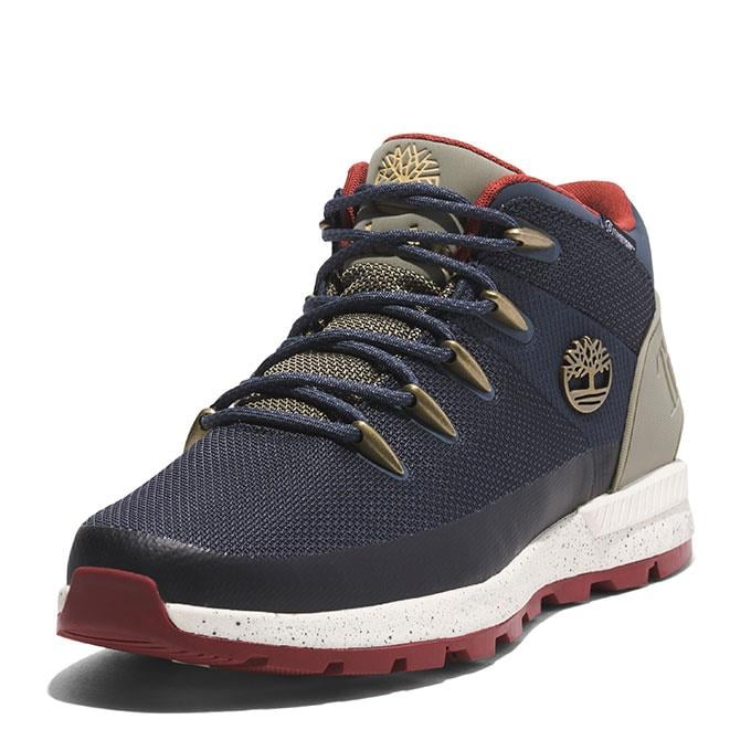 Timberland Mıd Lace Up Waterproof Erkek Dark Blue Mesh Outdoor Bot