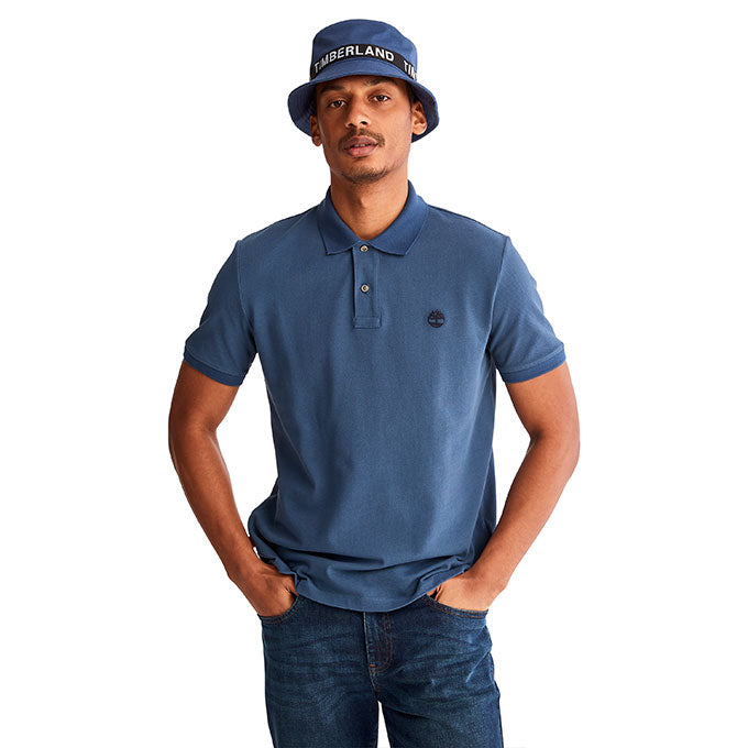Timberland Pique Short Sleeve Safir Erkek T-Shirt