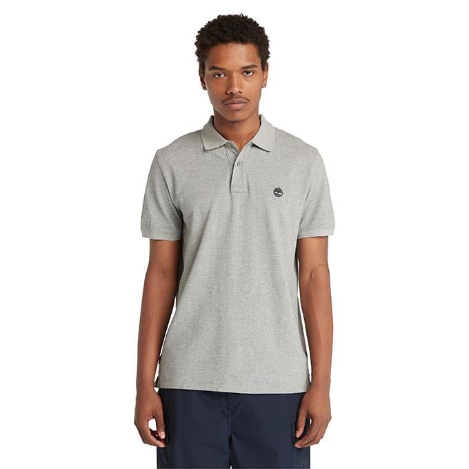 Timberland Pique Short Sleeve Gri Erkek T-Shirt