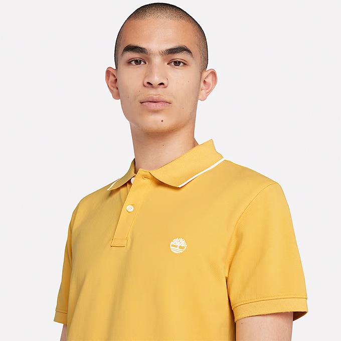 Timberland Printed Neck Short Sleeve Sarı Erkek T-Shirt