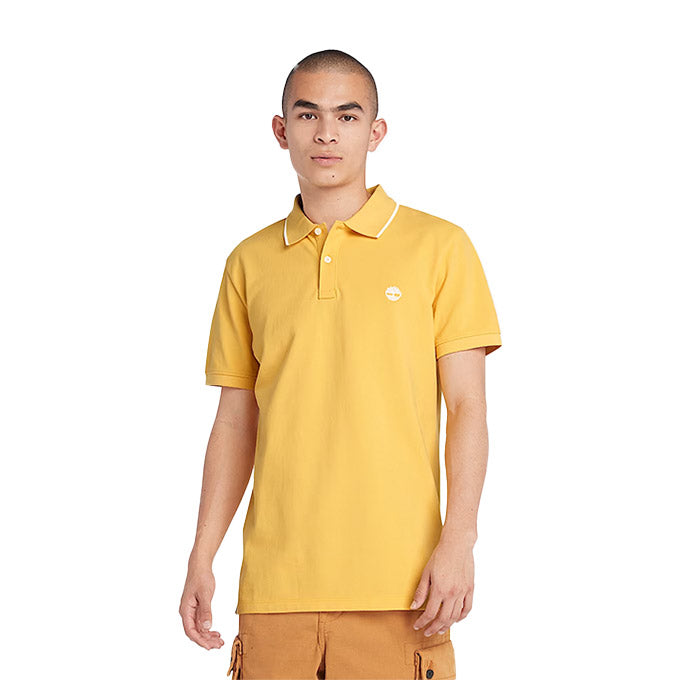 Timberland Printed Neck Short Sleeve Erkek T-Shirt - Sarı