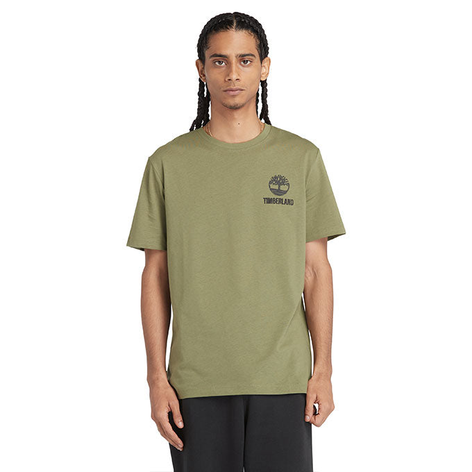 Timberland Back Logo Graphic Short Sleeve Haki Erkek T-Shirt