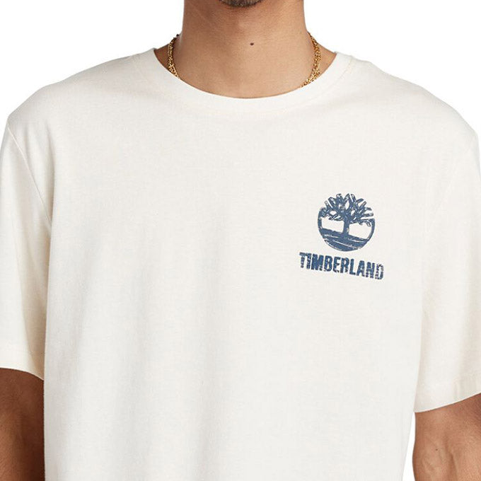 Timberland Back Logo Graphic Short Sleeve Bej Erkek T-Shirt