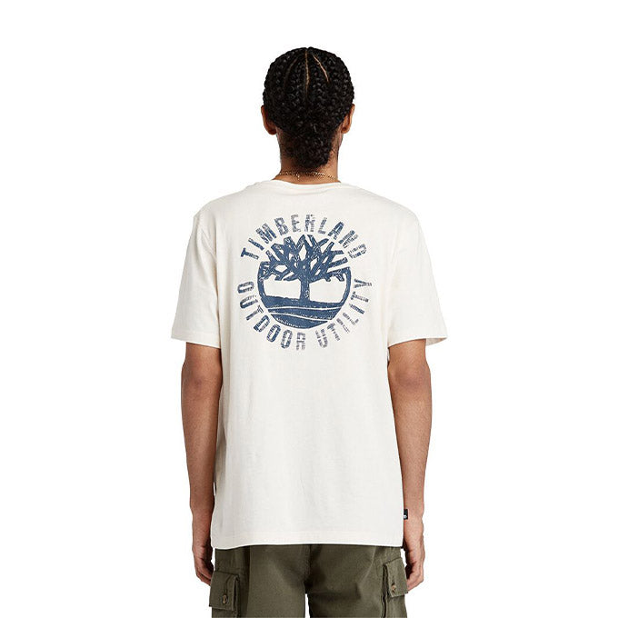 Timberland Back Logo Graphic Short Sleeve Bej Erkek T-Shirt