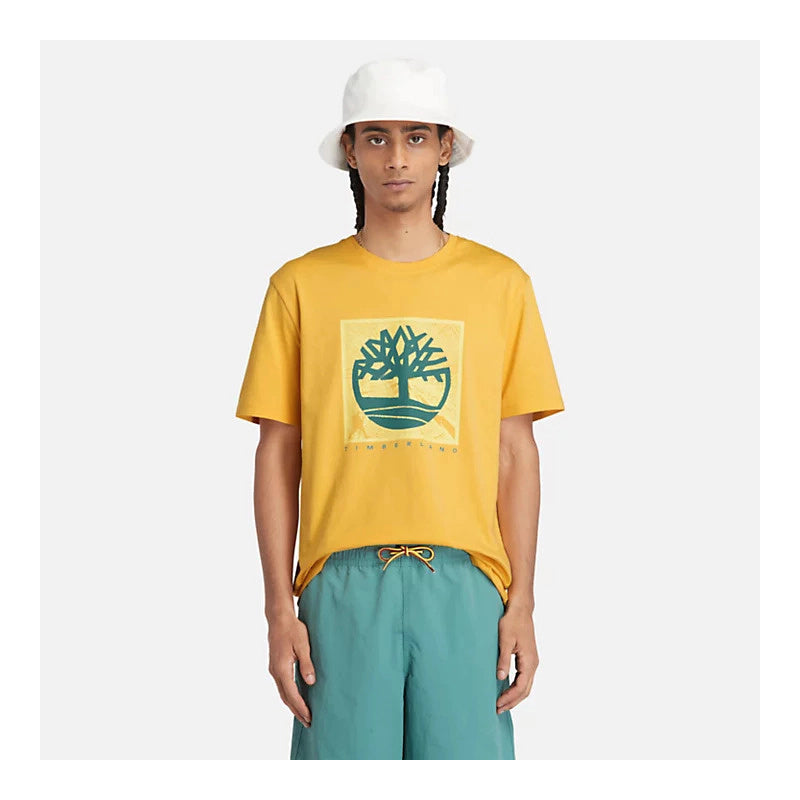 Timberland Front Graphic Short Sleeve Sarı Erkek T-Shirt