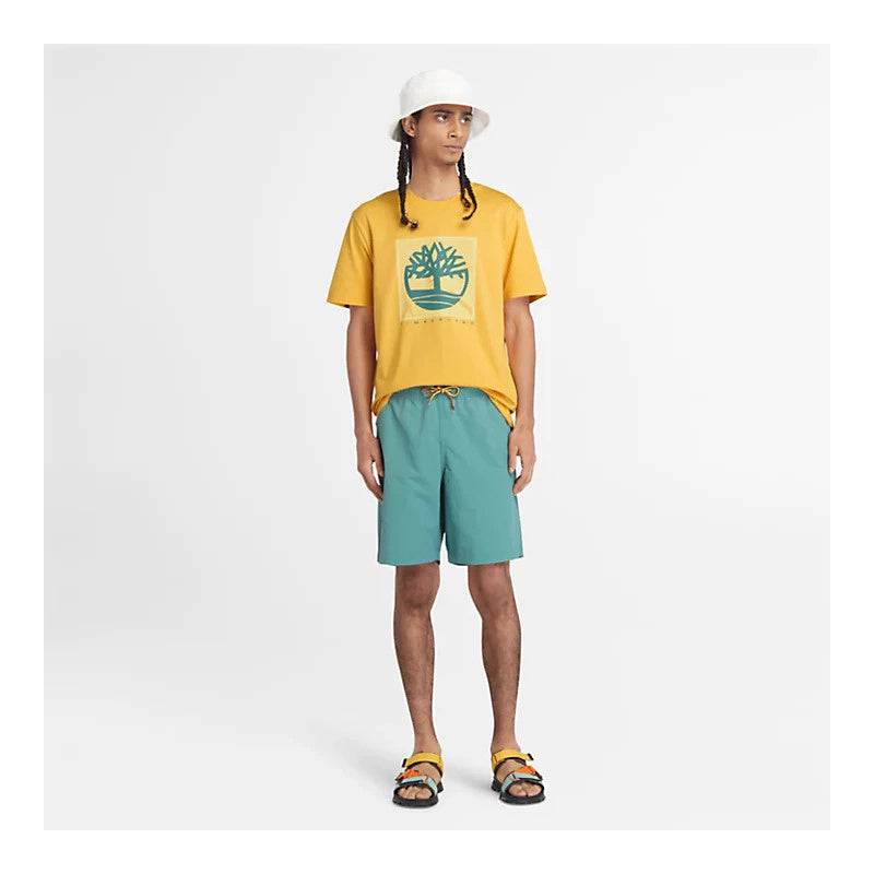 Timberland Front Graphic Short Sleeve Sarı Erkek T-Shirt