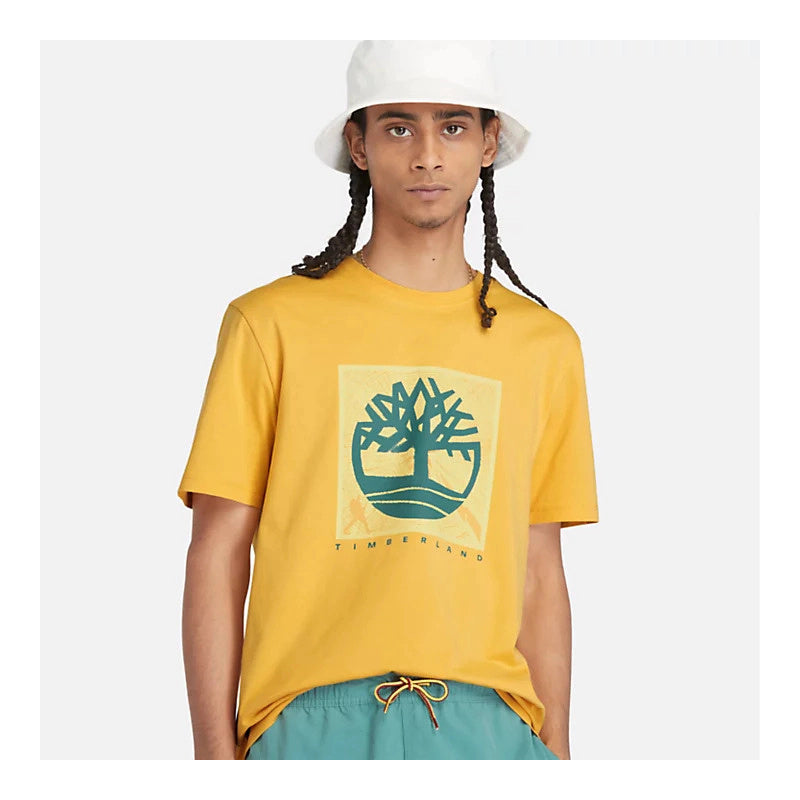 Timberland Front Graphic Short Sleeve Sarı Erkek T-Shirt