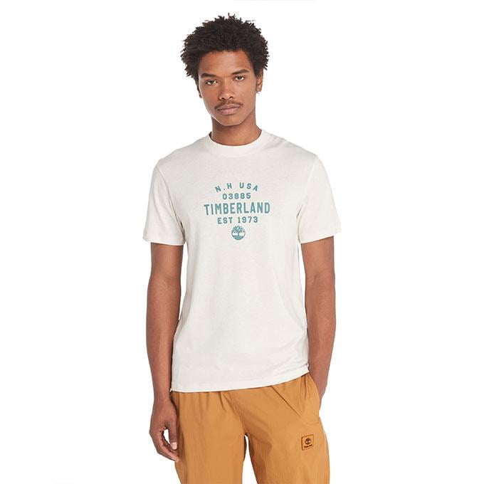 Timberland Graphic Slub Short Sleeve Beyaz Erkek T-Shirt