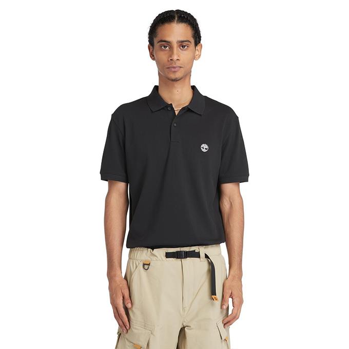 Timberland Short Sleeve Stretch Siyah Erkek T-Shirt