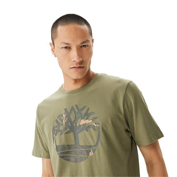 Timberland Tree Logo Seasonal Camo Haki Erkek T-Shirt