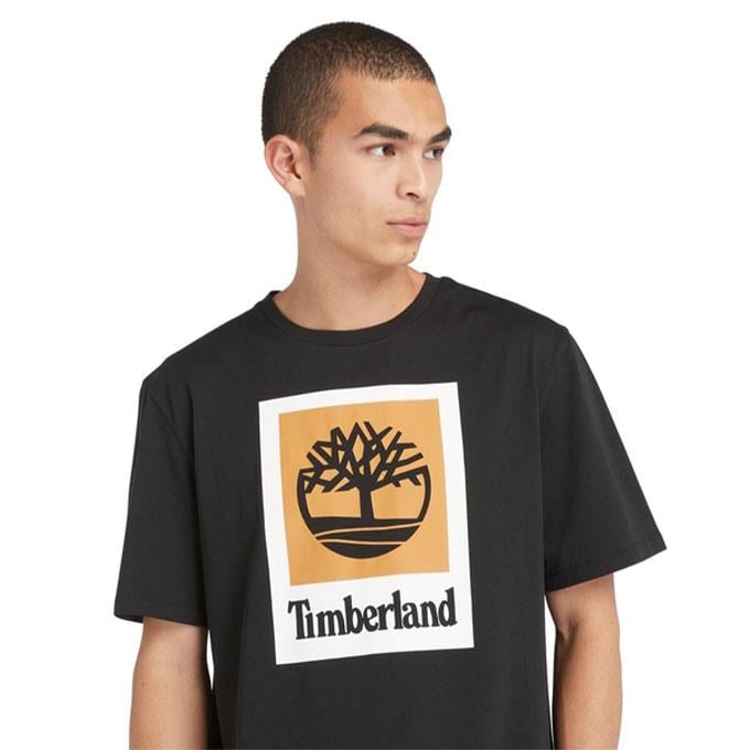 Timberland Stack Logo Colored Siyah Erkek T-Shirt