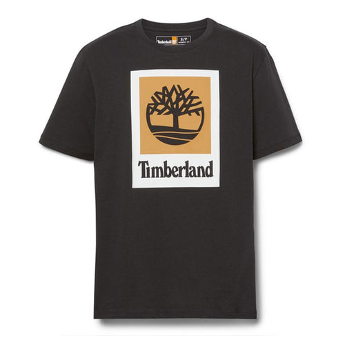 Timberland Stack Logo Colored Erkek T-Shirt - Siyah