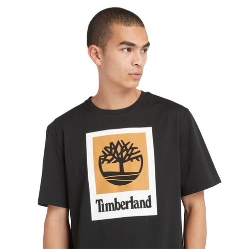 Timberland Stack Logo Colored Erkek T-Shirt - Siyah