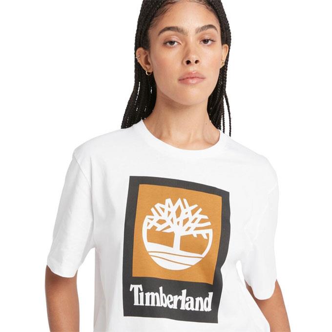 Timberland Stack Logo Colored Beyaz Erkek T-Shirt