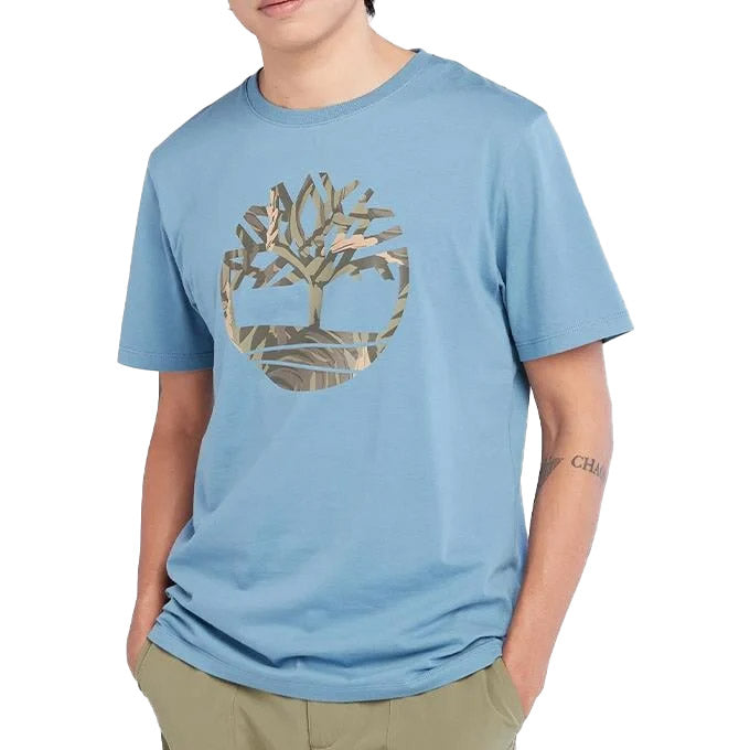 Timberland Tree Logo Short Sleeve Mavi Erkek T-Shirt