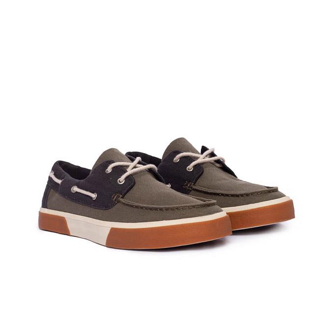 Timberland Union Wharf 2.0 EK 2 Eye Boat OX Yeşil Erkek Sneaker