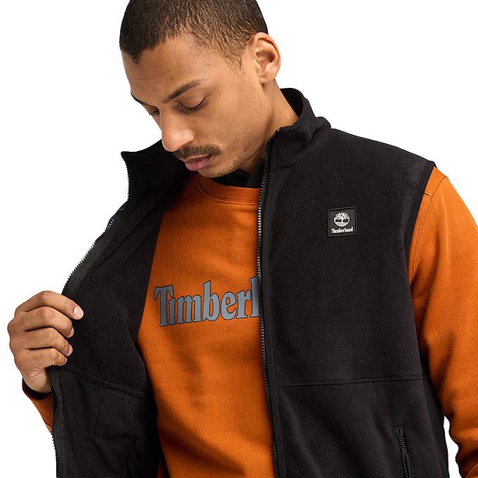 Timberland Vest Fleece Siyah Erkek Polar