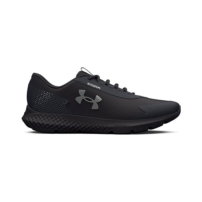 Under Armour Charged Rogue 3 Storm Erkek Black / Black / Metallic Silver Koşu - Yürüyüş Ayakkabısı