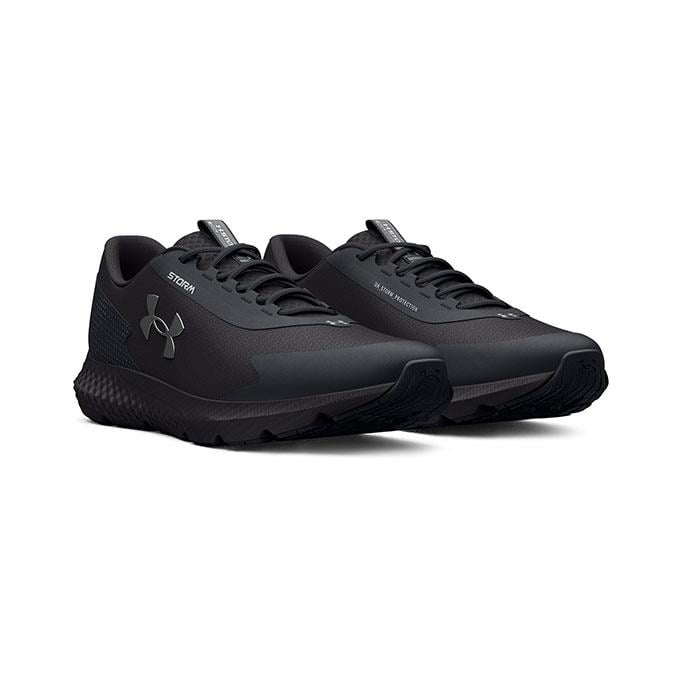 Under Armour Charged Rogue 3 Storm Erkek Black / Black / Metallic Silver Koşu - Yürüyüş Ayakkabısı