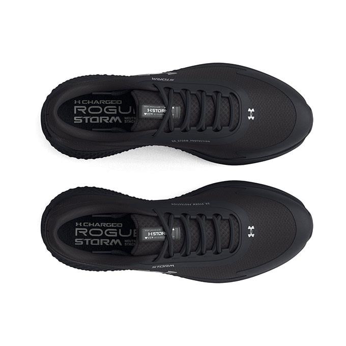 Under Armour Charged Rogue 3 Storm Erkek Black / Black / Metallic Silver Koşu - Yürüyüş Ayakkabısı
