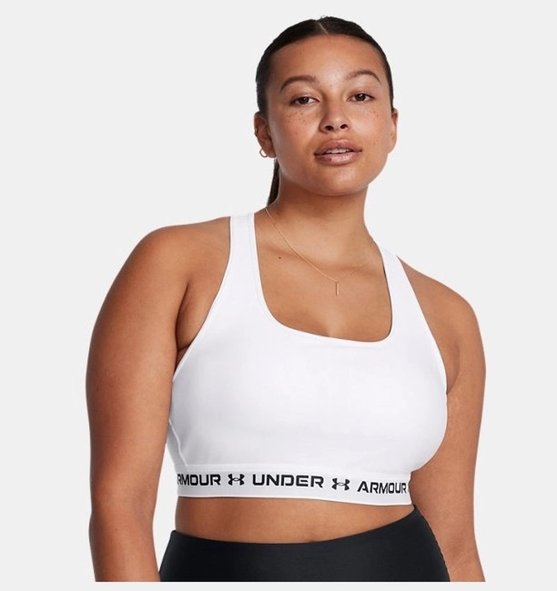 Under Armour Crossback Mid Kadın Bra - Beyaz