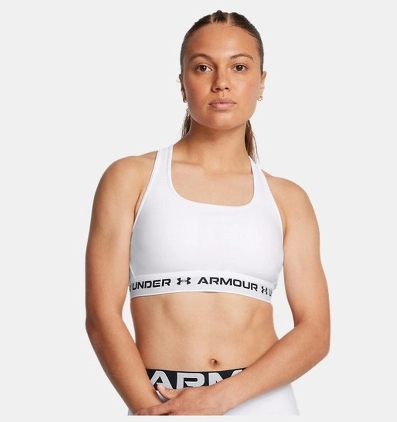 Under Armour Crossback Mid Kadın Bra - Beyaz