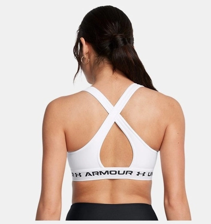 Under Armour Crossback Mid Kadın Bra - Beyaz