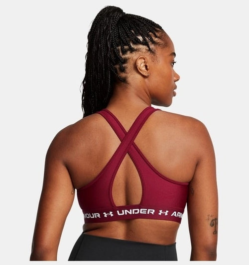 Under Armour Crossback Mid Kadın Bra - Bordo