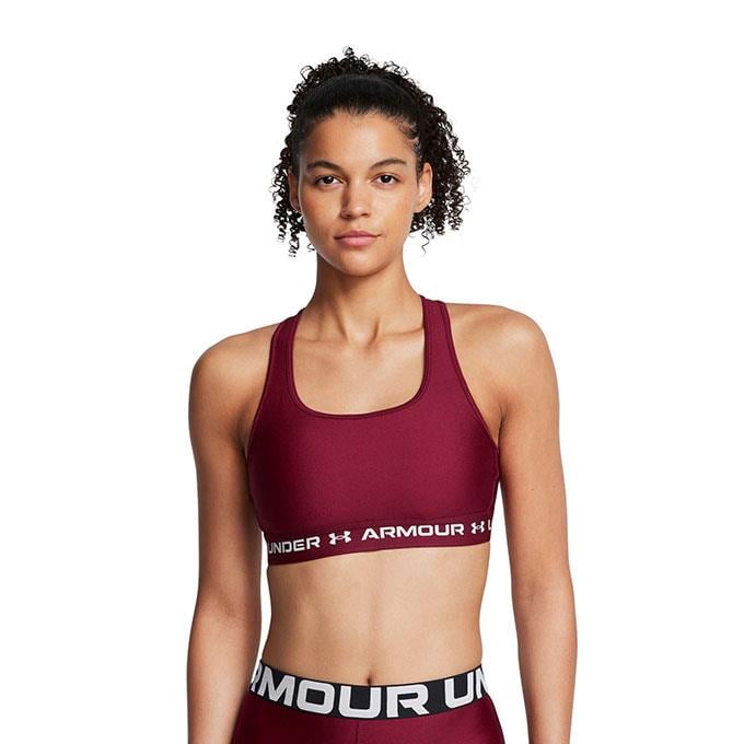 Under Armour Crossback Mid Bordo Kadın Bra