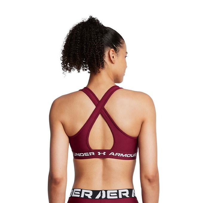 Under Armour Crossback Mid Bordo Kadın Bra