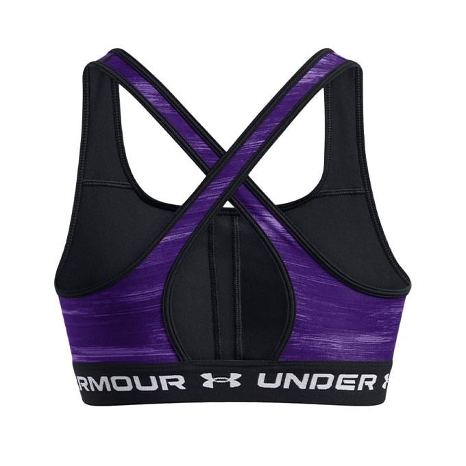 Under Armour Crossback Mid Print Mor Kadın Bra
