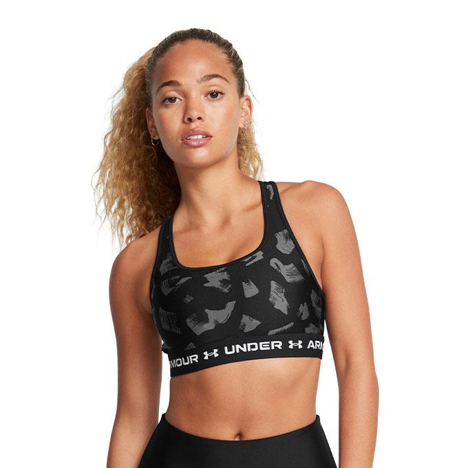 Under Armour Crossback Mid Print Siyah Kadın Bra