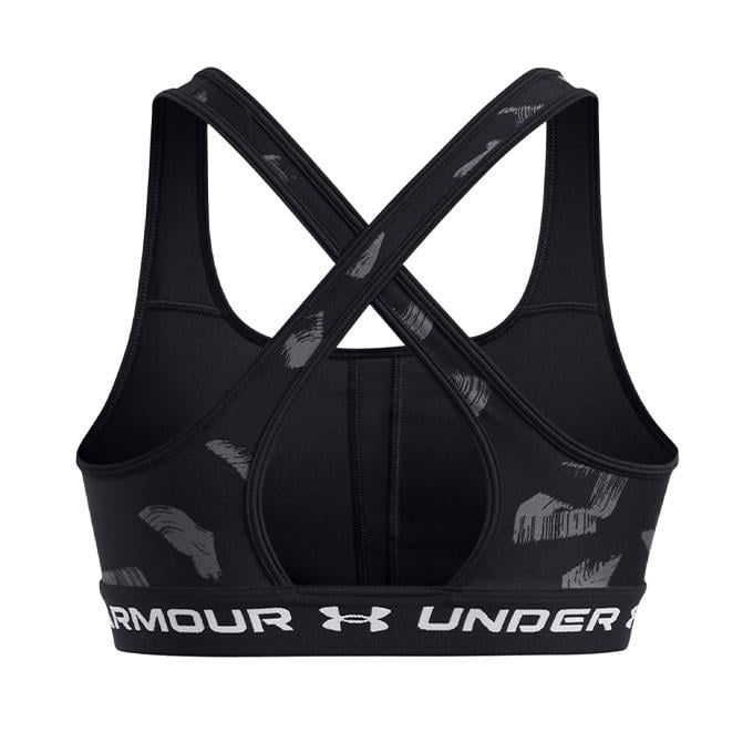 Under Armour Crossback Mid Print Siyah Kadın Bra